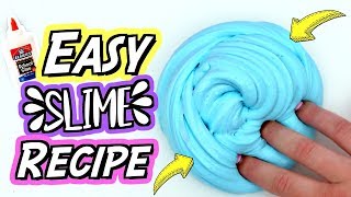 HOW TO MAKE SLIME For Beginners NO FAIL Easy DIY Slime Recipe [upl. by Anaeg311]