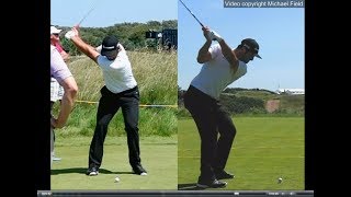 Jon Rahm golf swing  Long Iron faceon amp downtheline July 2017 [upl. by Hopkins571]