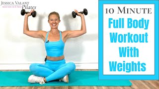 10 Minute Full Body Workout with Weights  For all levels [upl. by Aleekahs]