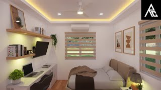 Cozy Small Bedroom Design Idea 3x3 Meters [upl. by Hcir]