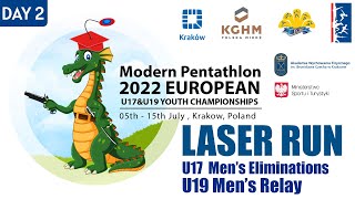 Laser Run  Mens EliminationsRelay  Modern Pentathlon 2022 European Youth ChampionshipsKraków [upl. by Asyle767]