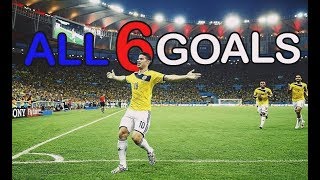 Los 6 goles de JAMES RODRIGUEZ en el mundial Brasil 2014 [upl. by Esaertal]