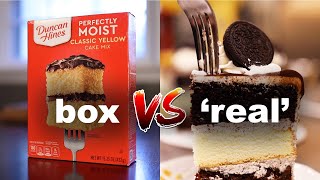 Boxed cake vs scratch cake — Why bakers cant beat SCIENCE [upl. by Ynalem]