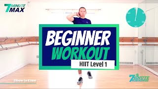 7 Minute Hiit Workout for Beginners Follow Along [upl. by Aruon]