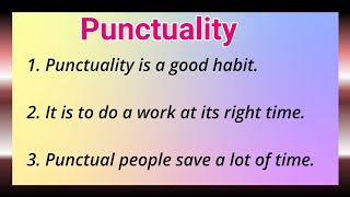 10 Lines on Punctuality in English  Short Essay on Punctuality  Ashwins World [upl. by Obau]