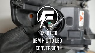 Factory HID headlight to LED Conversion How to install [upl. by Ilatan137]