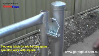 Gate Latch 2 way for round pipe and square [upl. by Hcaz]