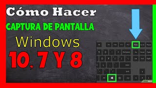 Como Tomar Captura de Pantalla en Computadora ✅ Windows 10 Windows 7 y 8 [upl. by Afnin]