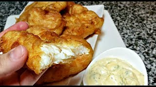 Easy Crispy Battered Fish Recipe  Lemon Herb Tartar Sauce Recipe [upl. by Cece]