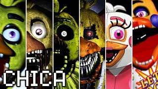 Evolution of Chica in FNAF 20142018 [upl. by Annovad]