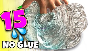 Testing 15 NO GLUE SLIME 1 INGREDIENT WATER SLIME and VIRAL SLIME RECIPES [upl. by Egon987]