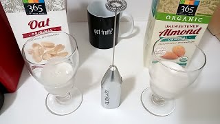 Oat Milk vs Almond Milk part 2 Frothing Test [upl. by Rabelais695]