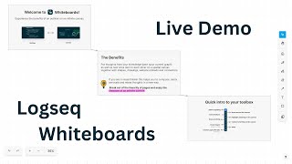 Logseq Whiteboards Demo  QampA [upl. by Arun]