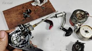 How to fix reel fishing  repair Reel fishing Reel Wont Turn How To Fix A Broken Reel [upl. by Eynttirb]