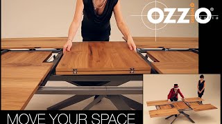 Ozzio Italia  4x4  Tavolo allungabile  Extendable table  Italian space saving furniture [upl. by Nylsirk175]