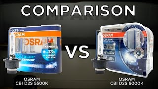 OSRAM CBI D2S 5500K vs OSRAM CBI D2S 6000K 66240CBI [upl. by Hogen]