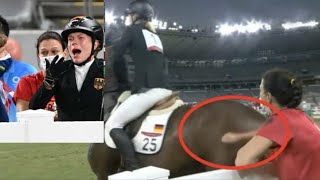 Kim Raisner Horse Punching full Video Detail  German modern pentathlon coach thrown out of Olympics [upl. by Giselle464]